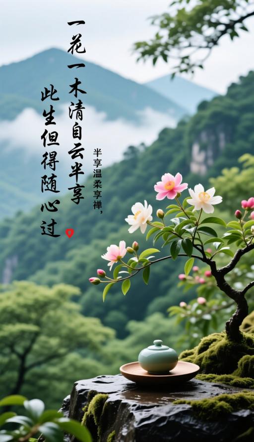 随心遣内耗
 
山有清音云有闲，
一花一木自嫣然。
此生但得随心过，
半享温柔半