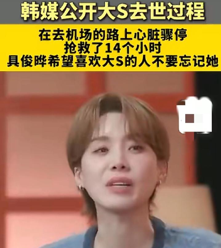 大S高烧坚持泡汤，具俊晔细述全过程疑团重重。具俊晔向韩媒透露了大S在日本去世的完