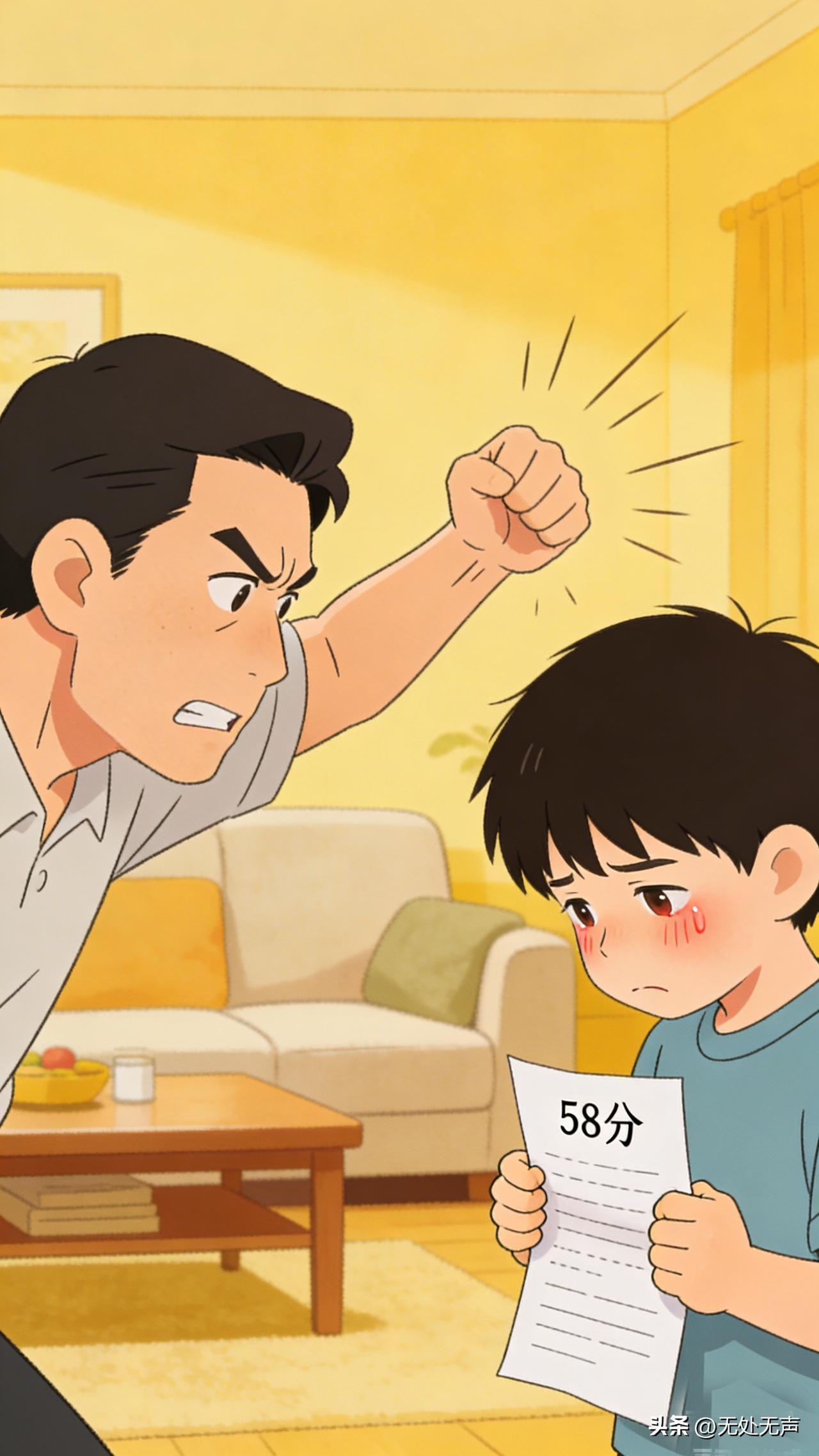 下午在学校门口等孩子，
看到一个小男孩兴冲冲跑向妈妈：“我今天考了95分！”
妈