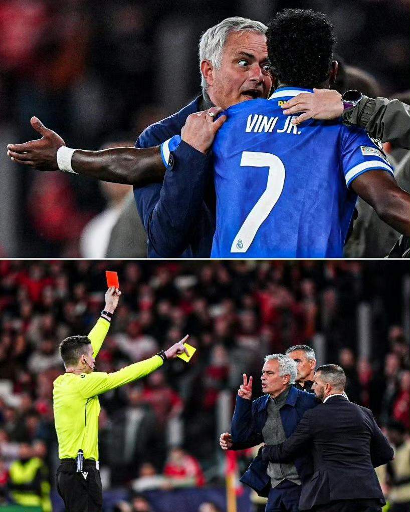 穆里尼奥在欧冠对阵皇马的比赛中吃到了红牌，赛后他说皇马有些球员不能吃牌，直指欧足