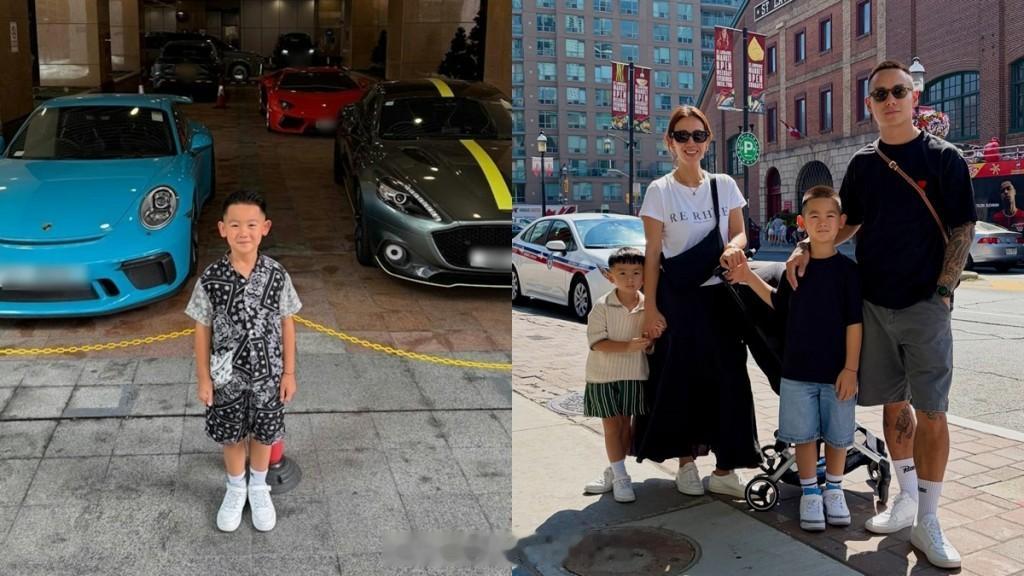 梁靖琪丈夫带娃意外曝光奢华车库 大儿子打卡多台超跑 圈外精英老公年薪超250万4
