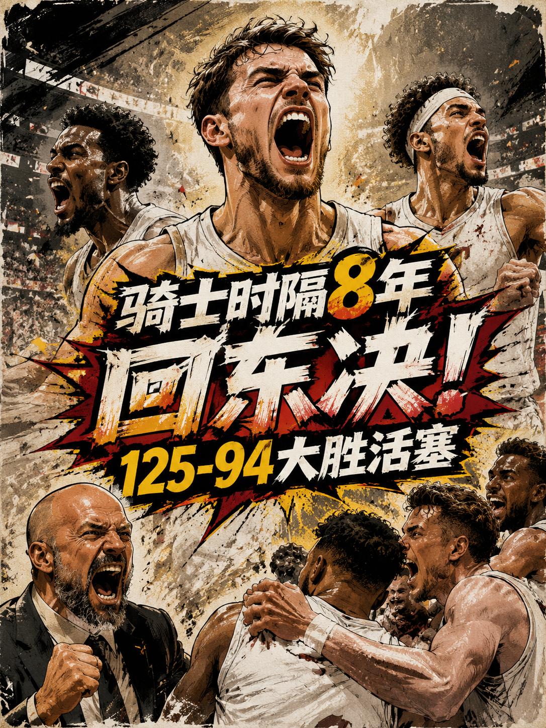时隔8年回东决！伤病潮算啥，骑士硬是杀回来了！就在上场遭遇战，当骑士队以125: