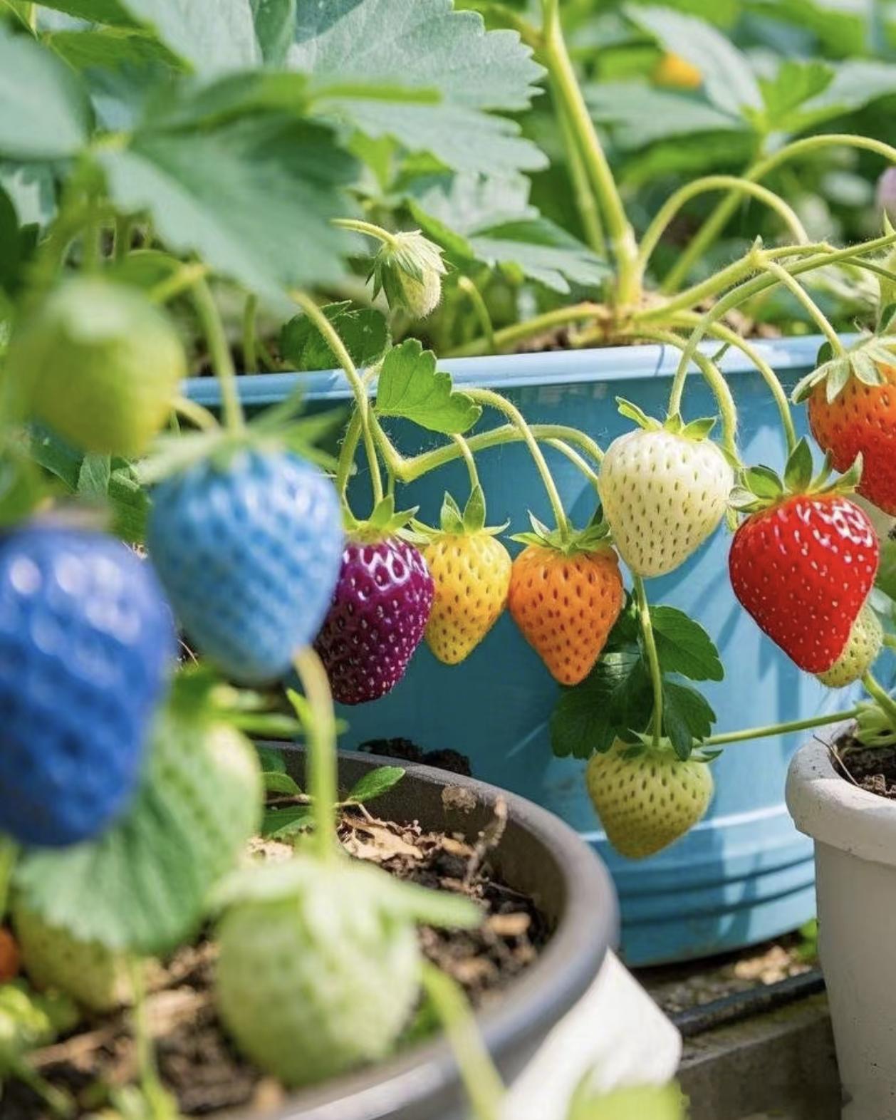 见过彩虹草莓🍓？只要你敢想 没有不能长 