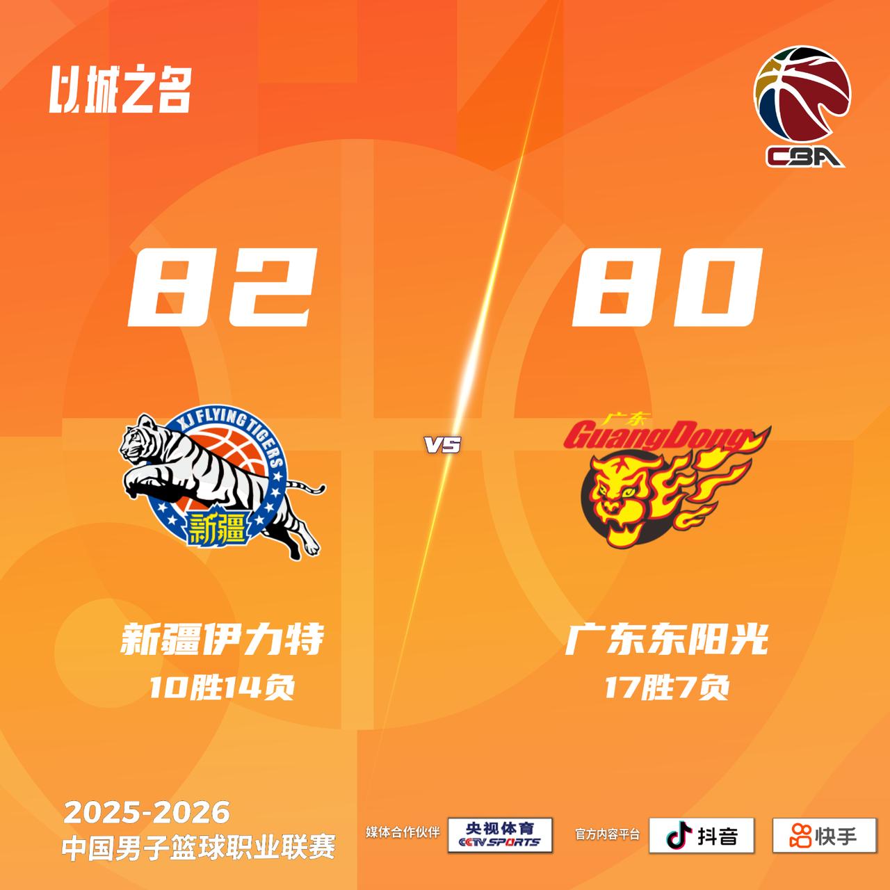 新疆伊力特 82-80 广东东阳光新疆男篮vs广东男篮
新疆伊力特：劳森19分1