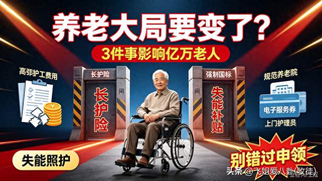 养老大局彻底变革！三项新规全面落地，影响全国亿万老年人