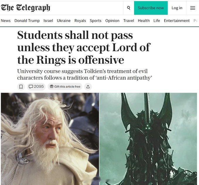 英国版破四旧，现在轮到《魔戒》了……所以，什么是批判性思维呢？就是无物不破。好好