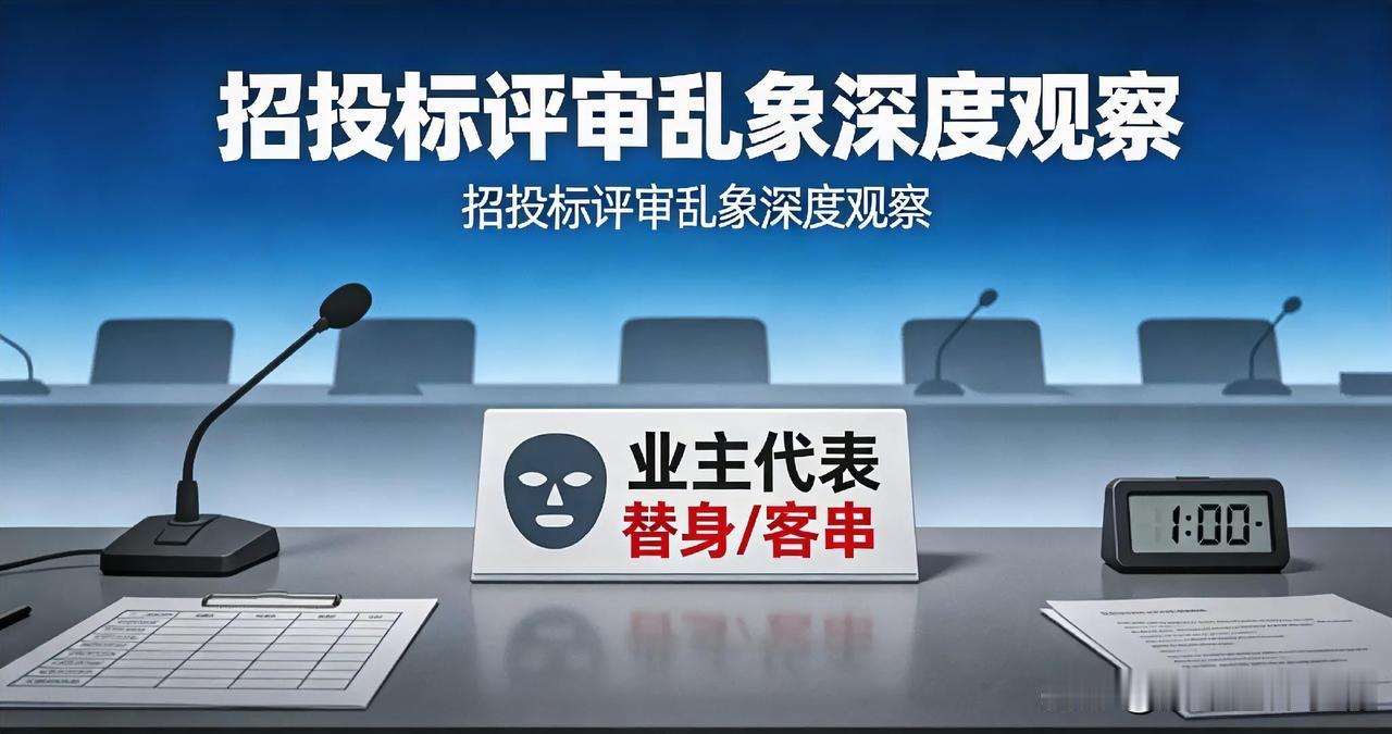 评标专家变身"专职业主代表"，形式合规背后的制度隐忧
 
————笔者ahwwx