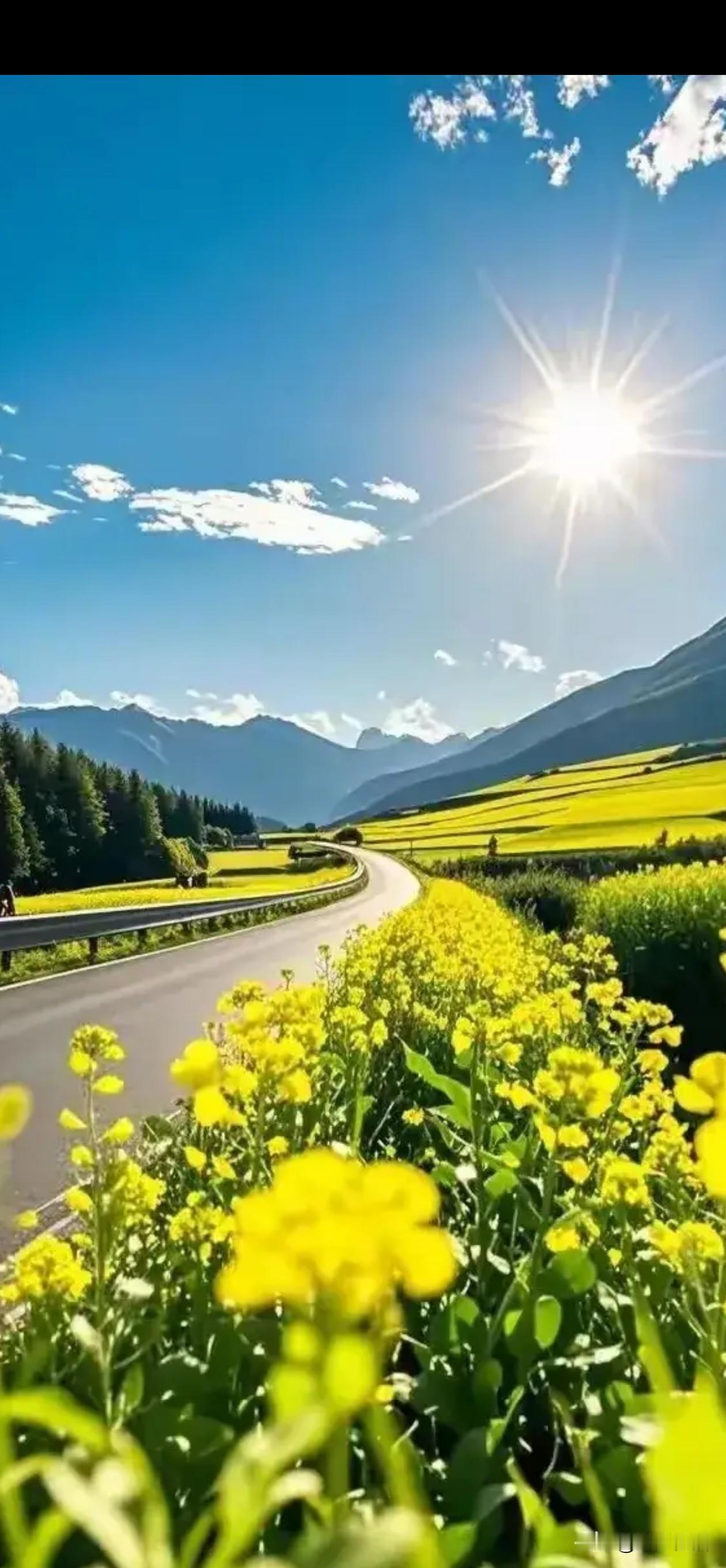 菩萨蛮《天地人和》
 
天浮祥云凝瑞气，
地铺芳蕊生香息。
知己伴身旁，
身安体