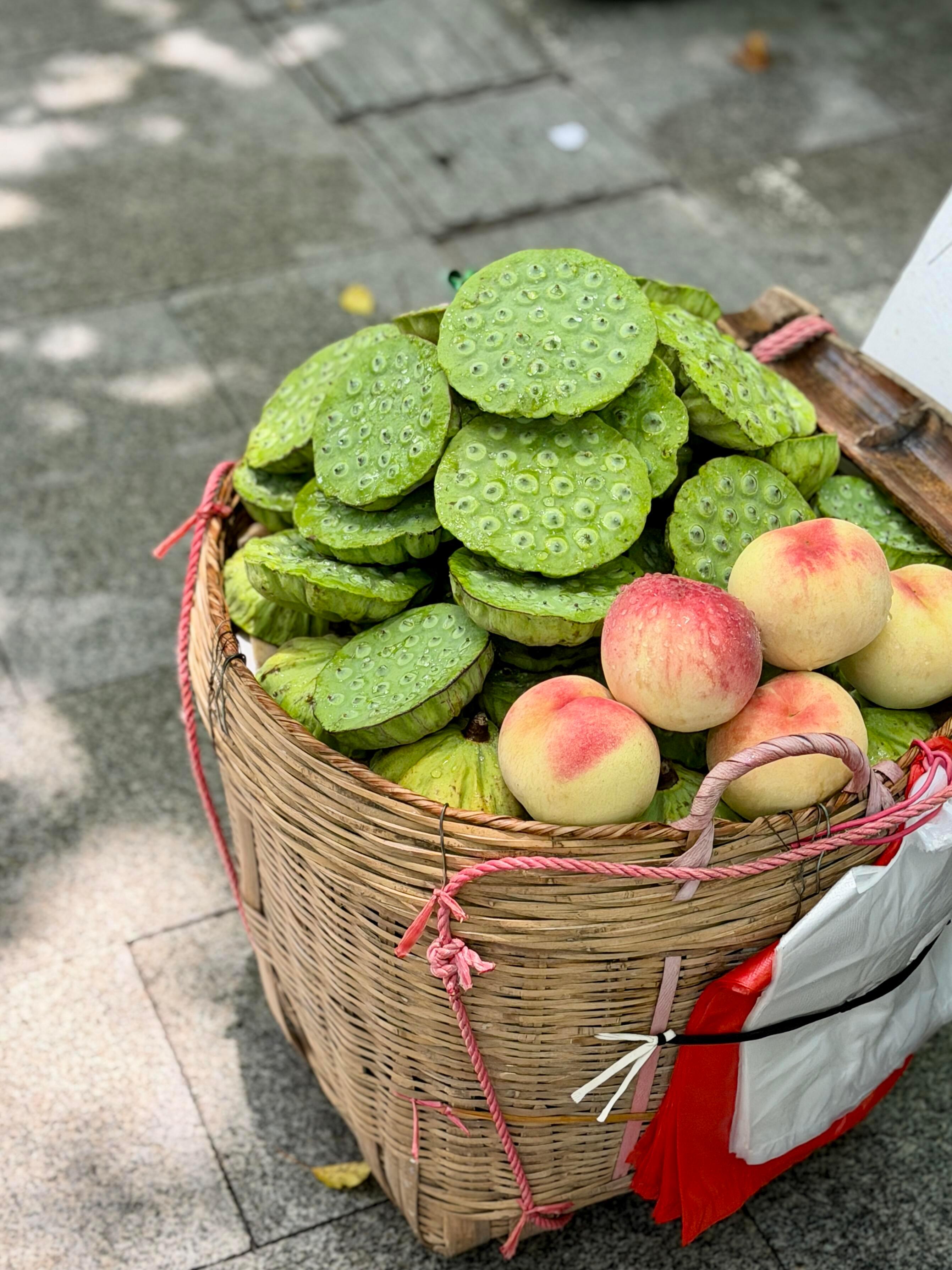 路遇一抹青绿桃红，片刻光景便消解酷暑带来的烦闷～ 