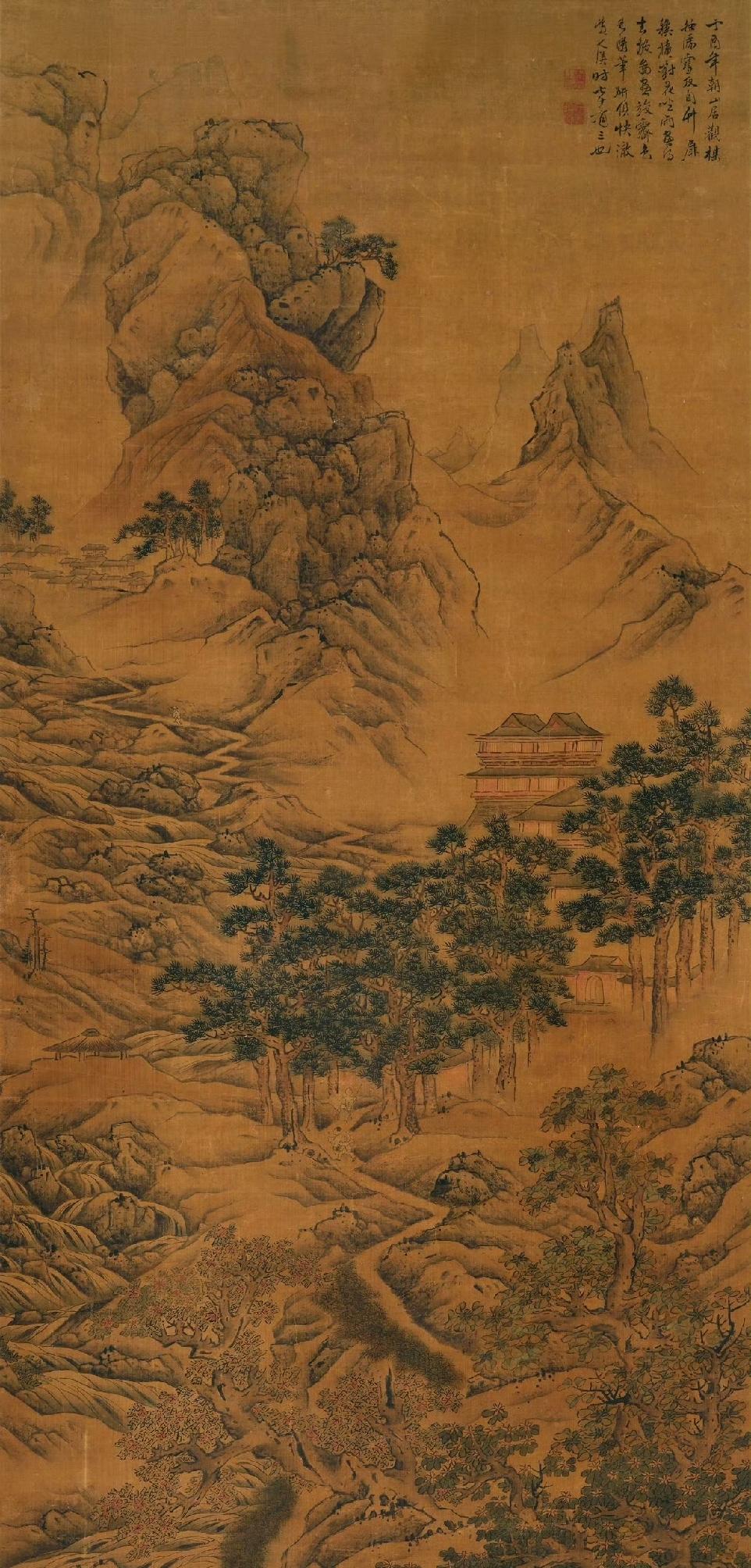 蓝瑛 《春涨图 ​​​》
赵孟頫 《西园雅集图轴》
仇英 《宝绘堂轴》
王武 《