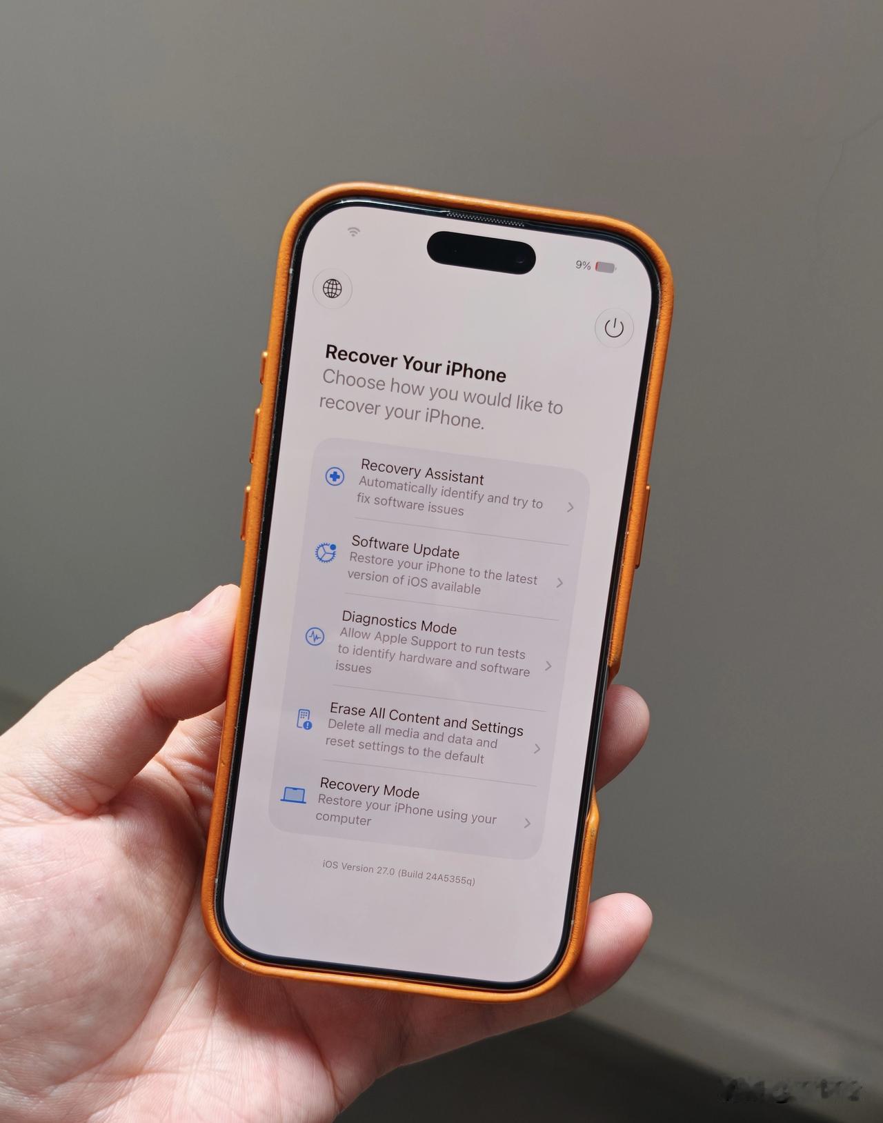 iOS 27 新加的 Recovery 恢复模式

以后 iPhone 变砖不用