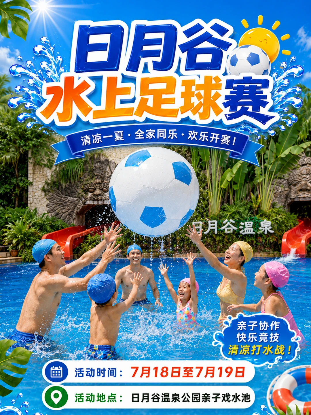✨水上足球赛太疯玩啦！锁定日月谷夏日遛娃