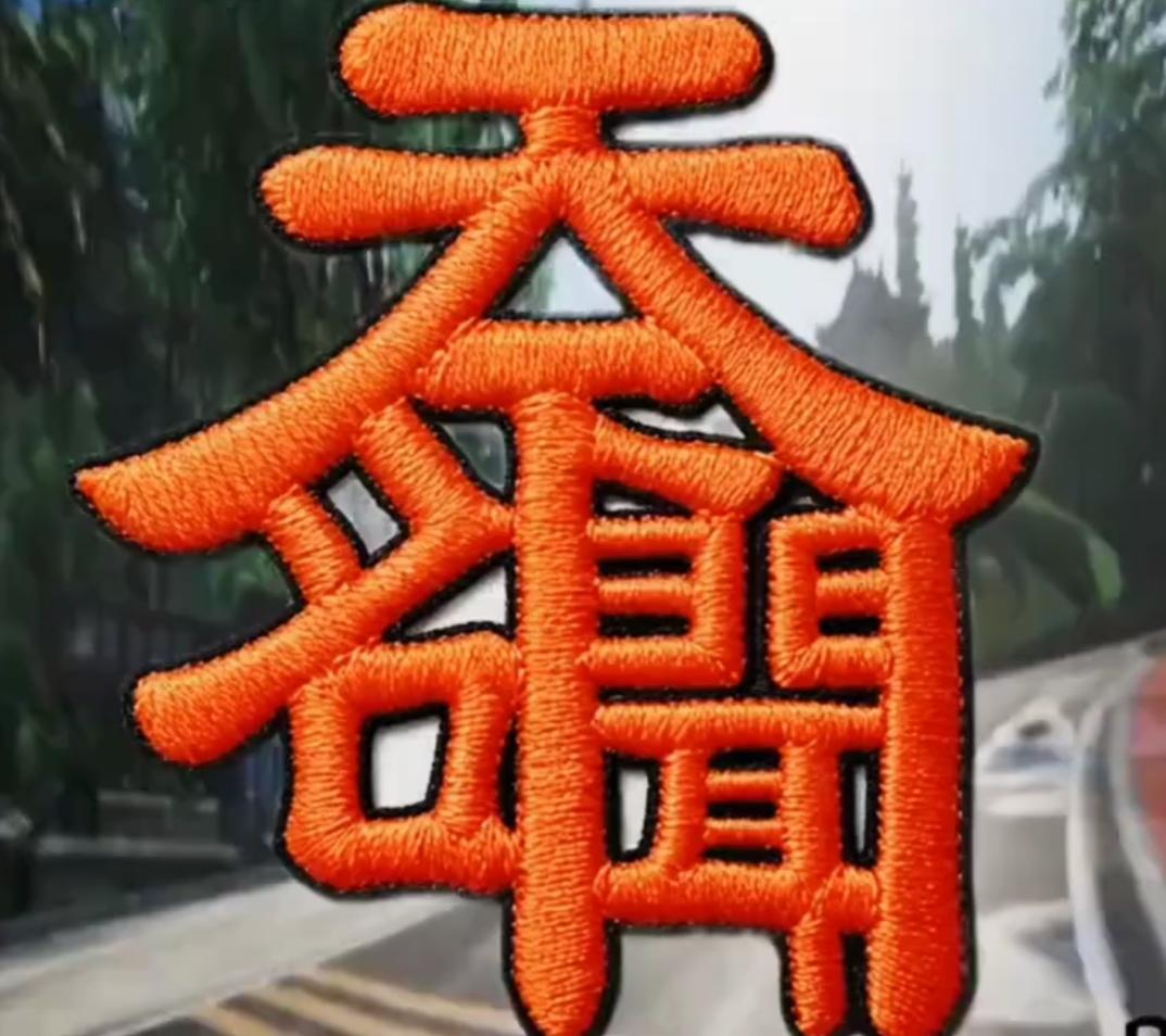 这图片上绣着大大的“福”字。还是红色的字体喜庆，说出这几个字。[玫瑰][玫瑰][