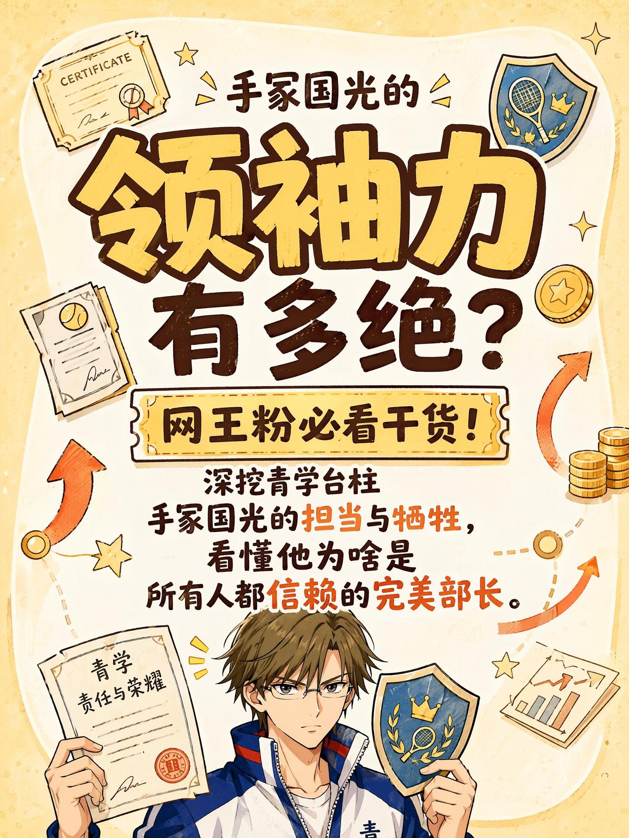 🎾网球王子人物分析｜手冢国光的领袖内核
🤝网王粉必看的人物分析干货，直接拆解