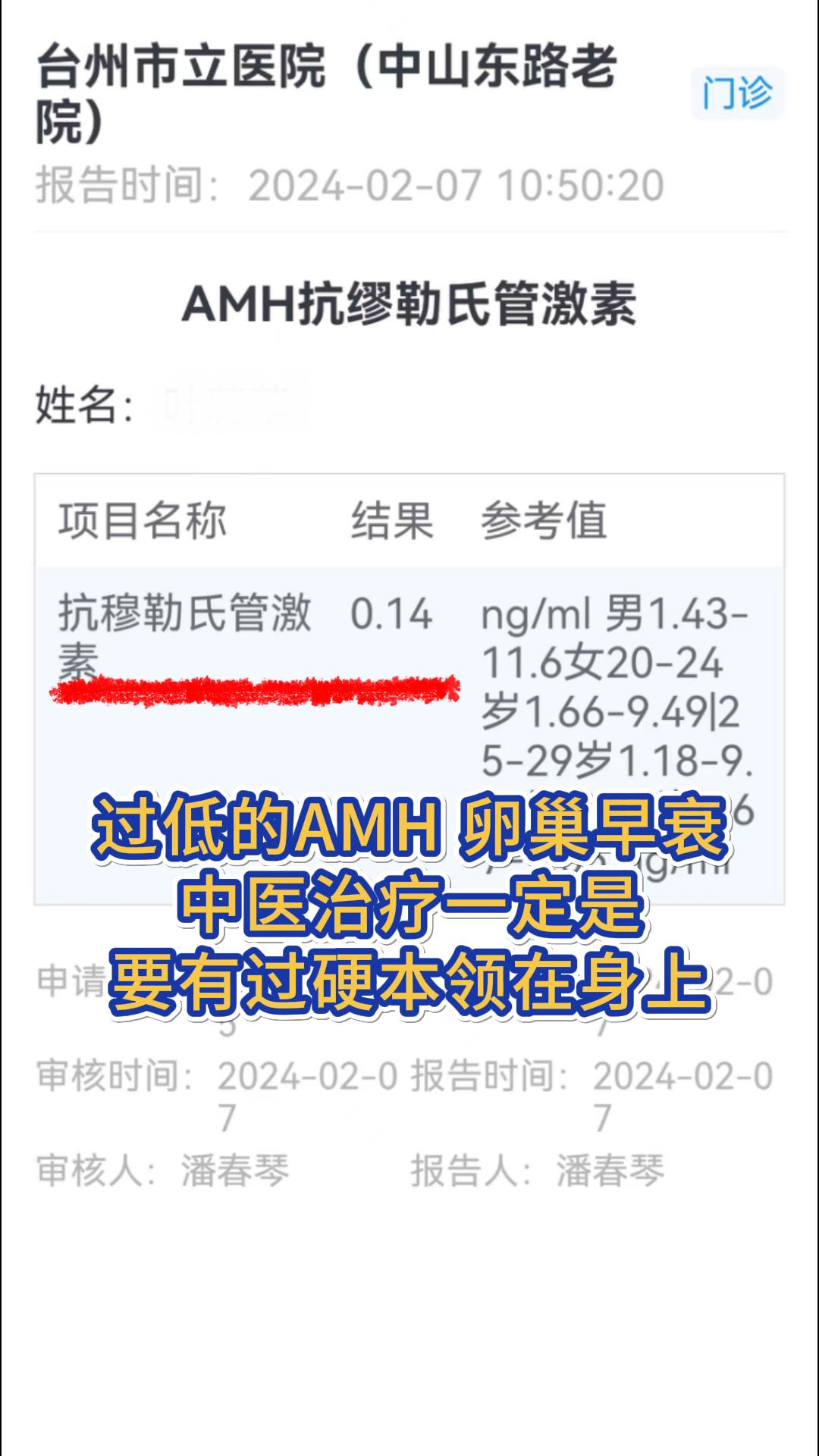 卵巢早衰 amh低，中医治疗一定要有本领。