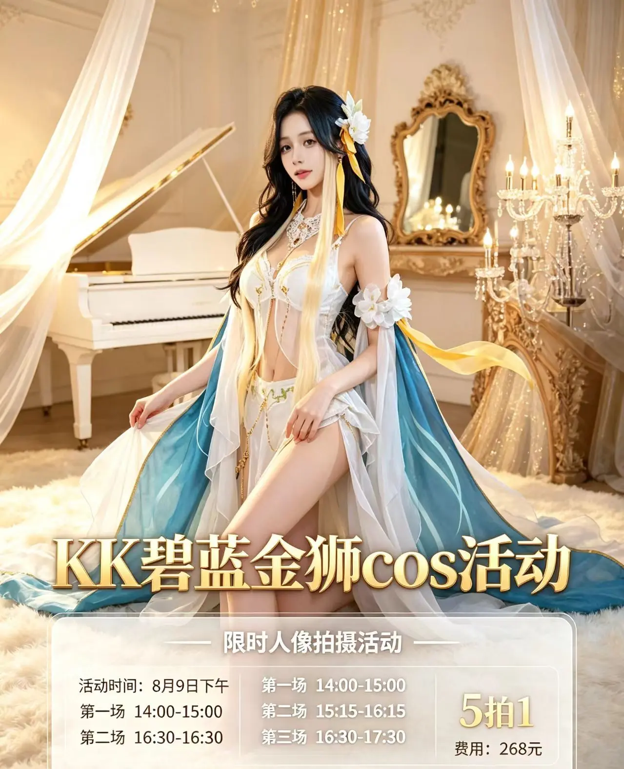 金狮舰娘降临｜KK不吃鱼线下人像活。