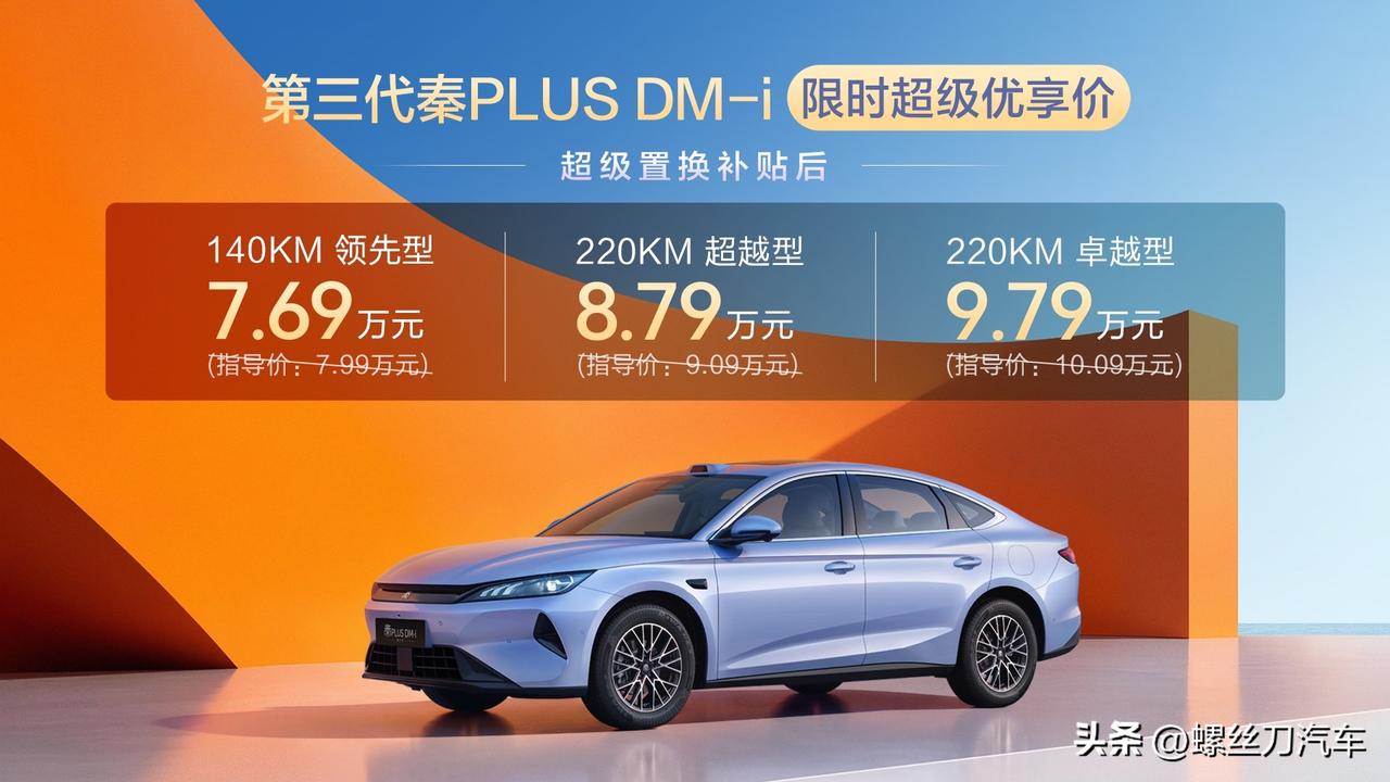 重塑家轿新标杆！
比亚迪第三代秦PLUS DM-i正式上市
限时7.69万元起