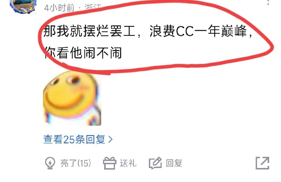 损人不利己的主意！你钱没拿到，敢玩这个。别拿自己前途开玩笑，cc巅峰浪费一年，可