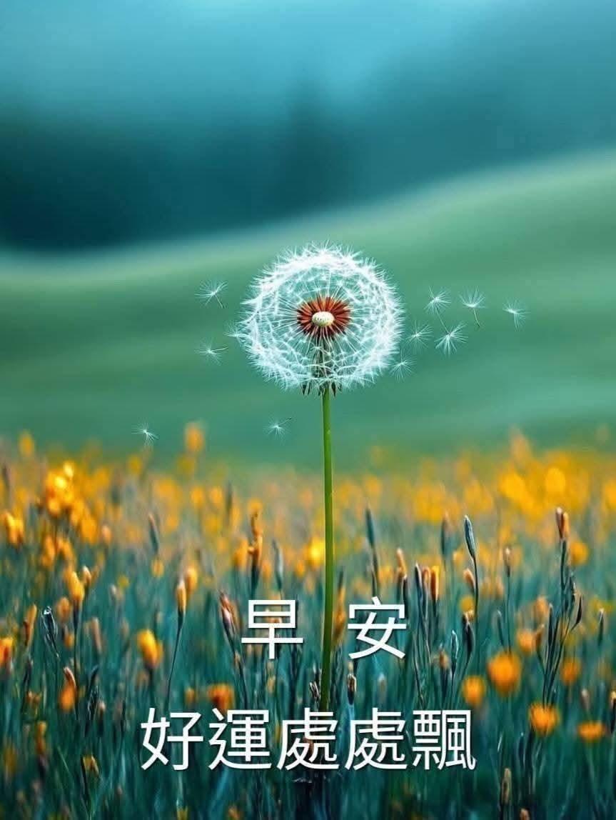 早安，好运满满，愿你像蒲公英一样自由飘扬。🌿💫