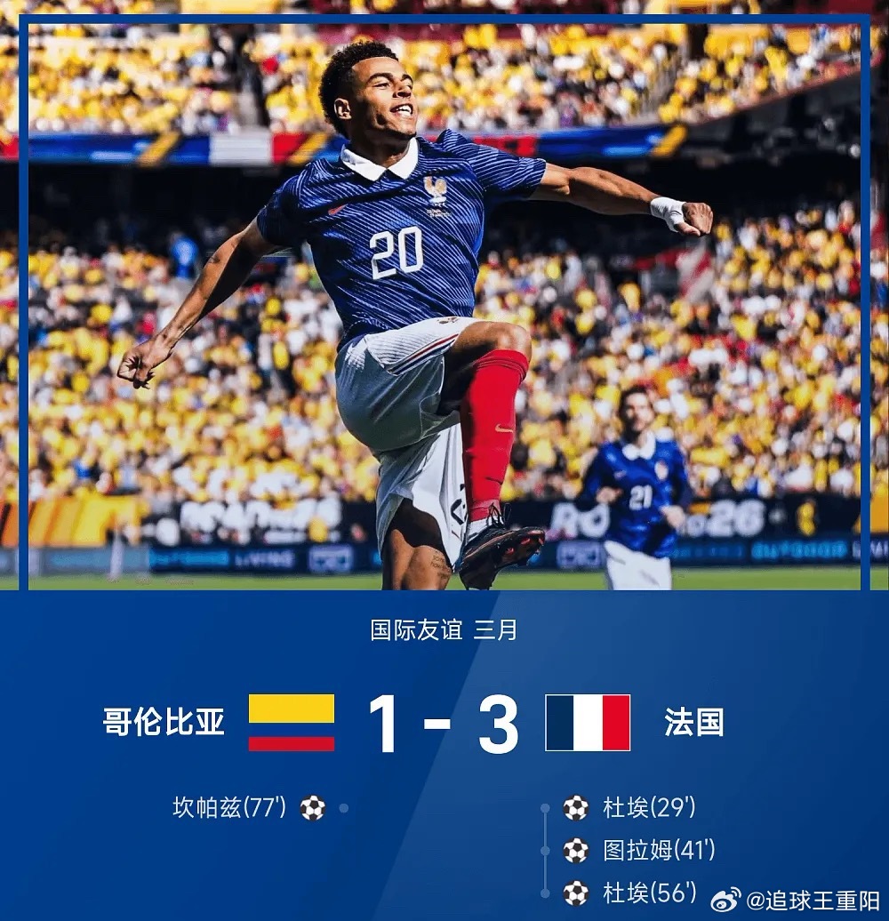 一场3-1揭示的卫冕底气2026年3月，一场国际友谊赛让世界足坛重新审视了“高卢