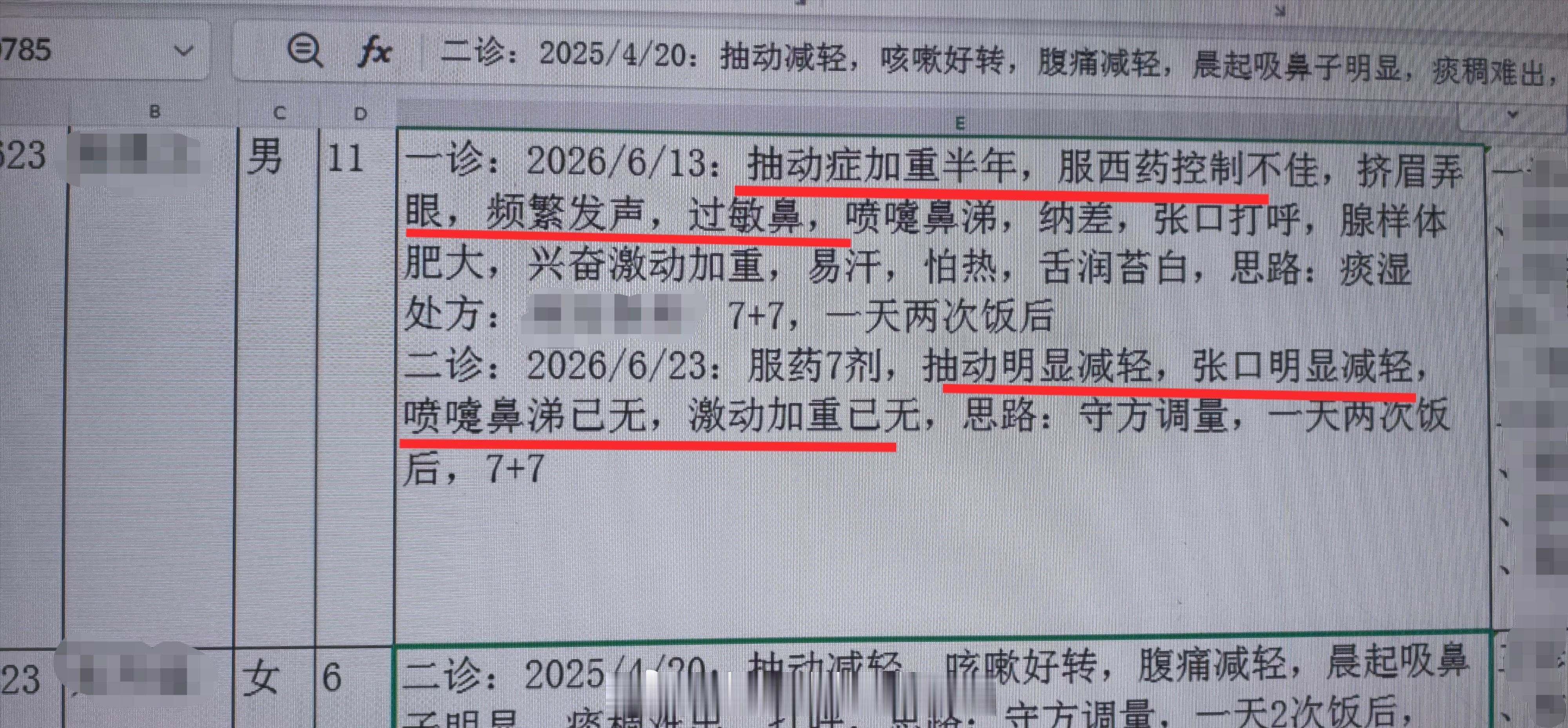 抽动症   11岁男孩  抽动症4年，加重半年，西药控制不佳，挤眉弄眼发声，伴随
