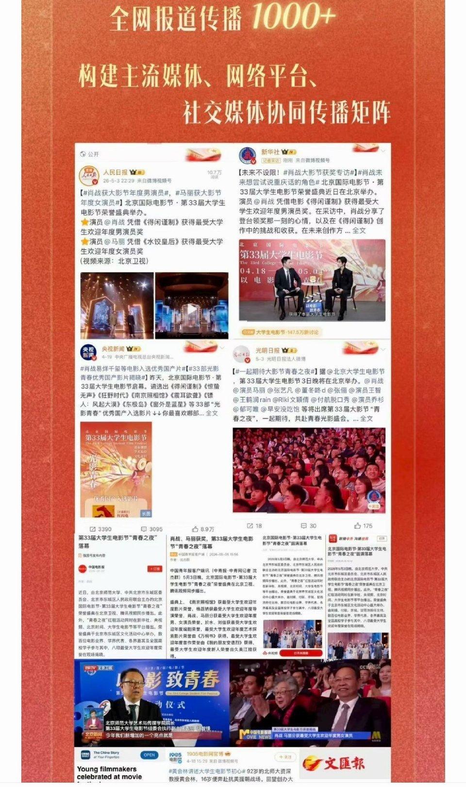 看下大影节收官战报，粉肖战得有多爽啊。 