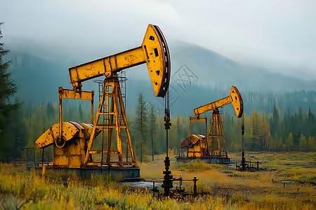 ​在原油矿井上的磕头机不停地工作，但是它们努力生产永远满足不了对原油的需求。如今