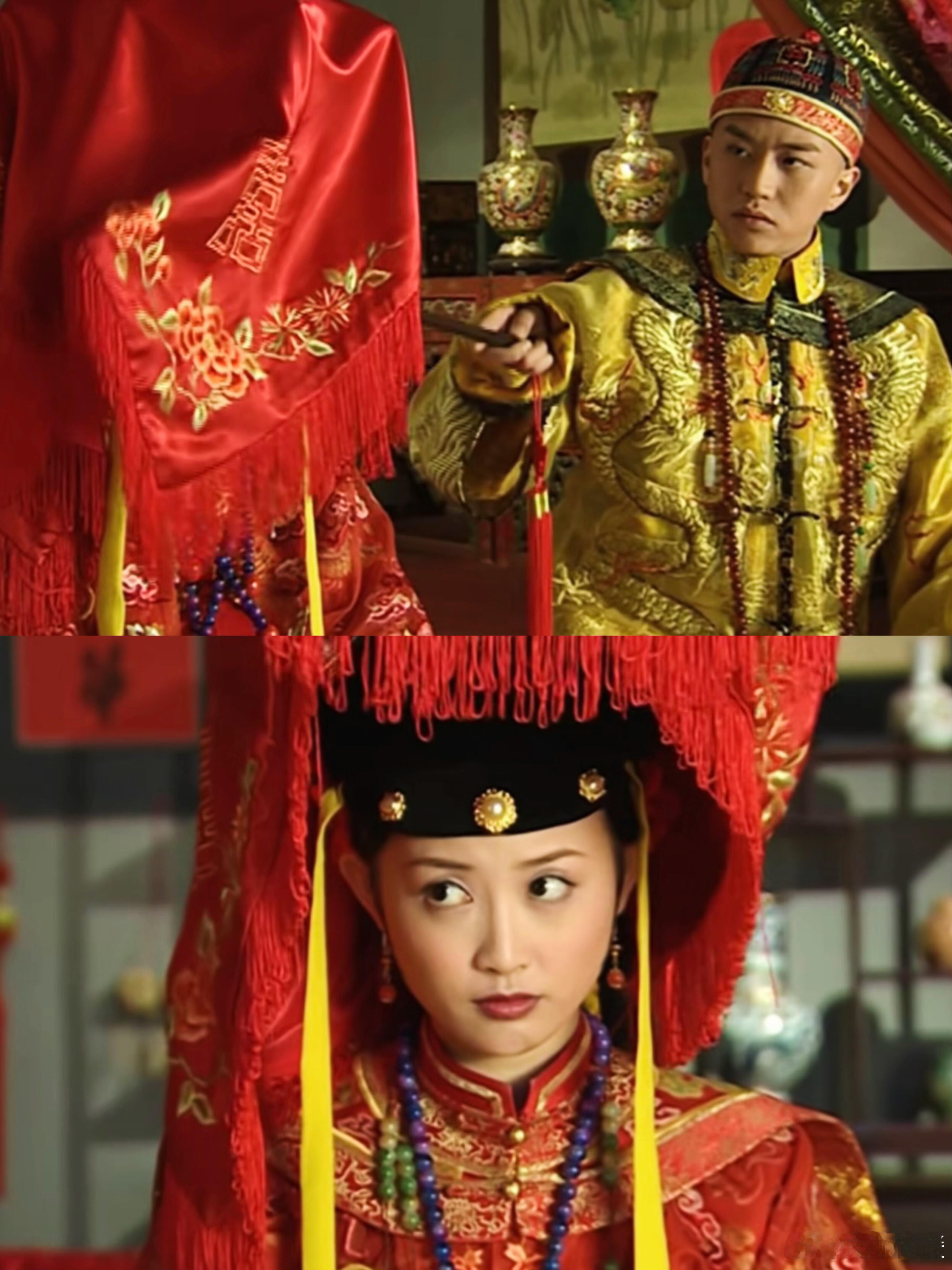 在《少年天子》里，新皇后一出场，那独特劲儿就把人逗乐啦！掀开盖头，她对福临说的第