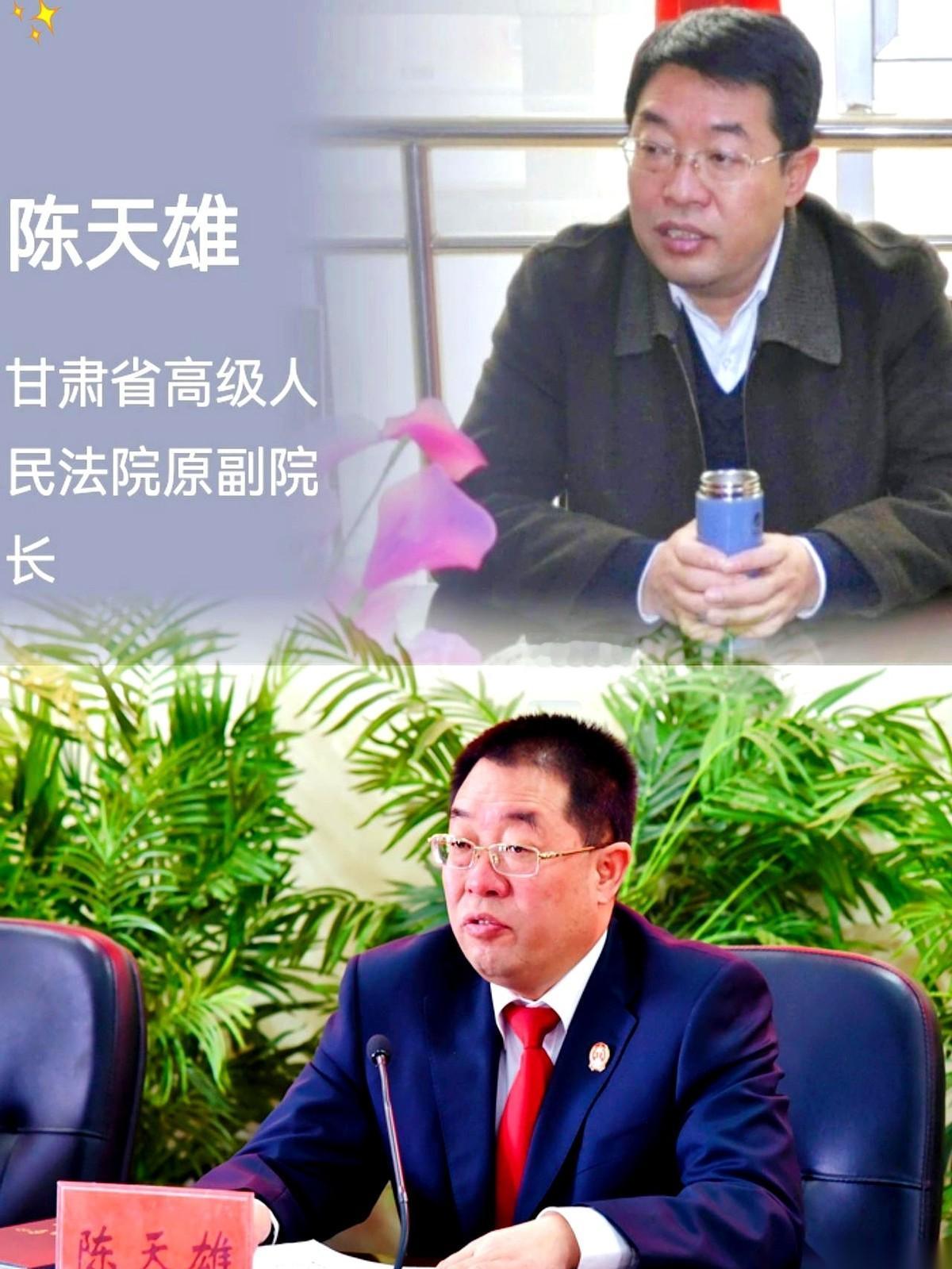 甘肃省高院那个原副院长，陈天雄，退休整整两年，门还是被敲响了。
最狠的是，他当过