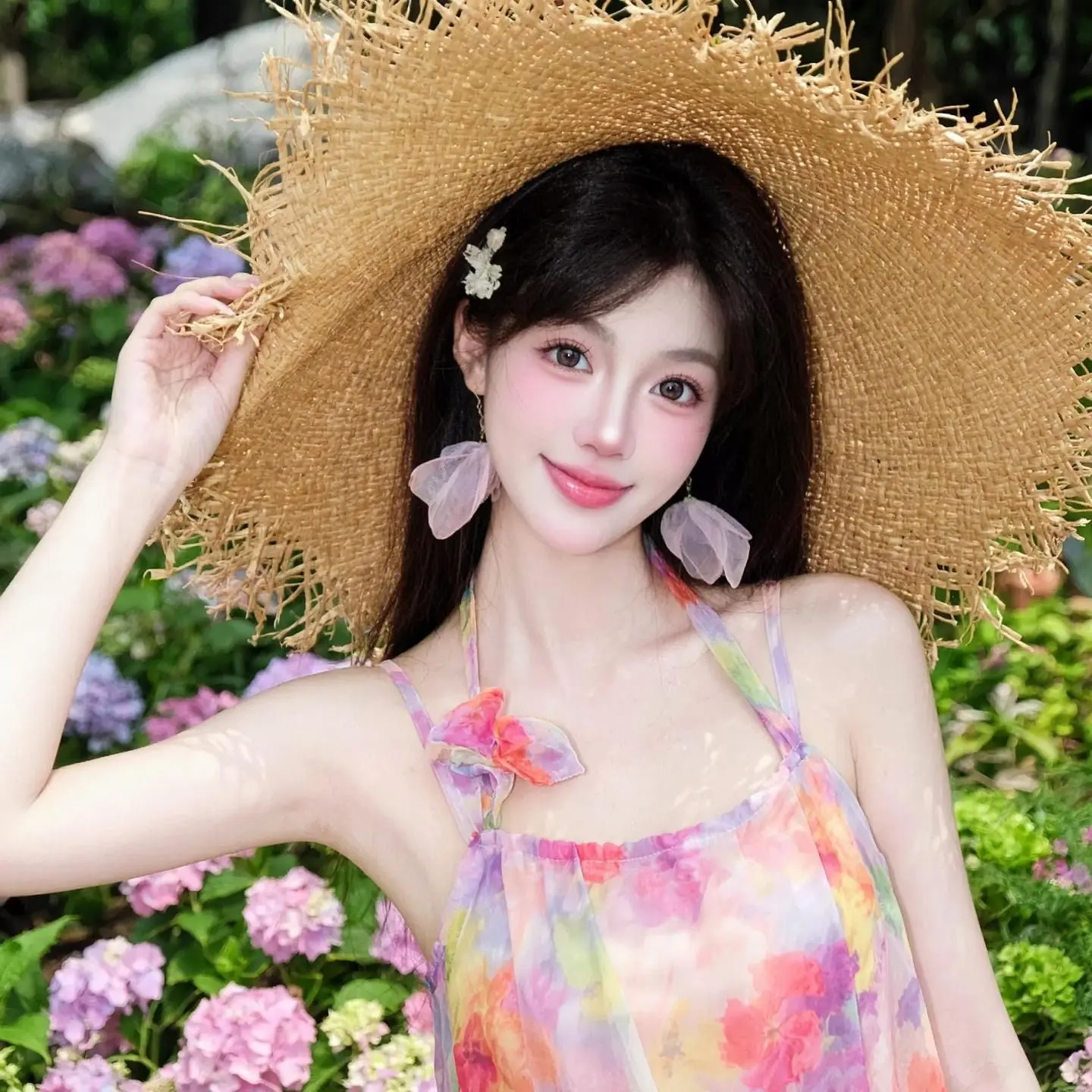 AI花海甜妹写真 随变ai随便玩 写真风格 新鲜出炉