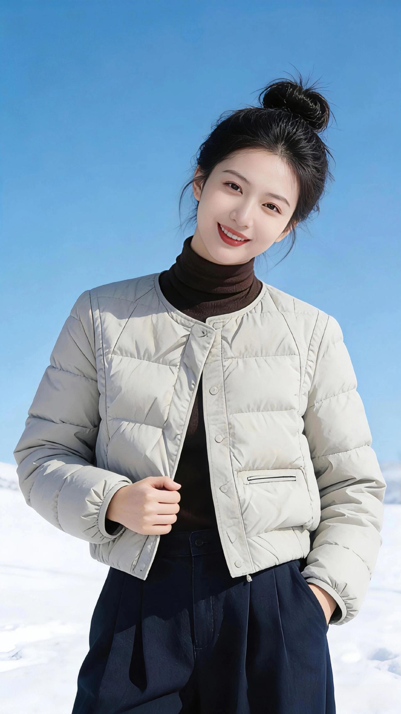 雪色里的轻暖
 
冬日的雪野把天空洗成澄澈的钴蓝，像一块揉碎了的蓝玉铺展在头顶。