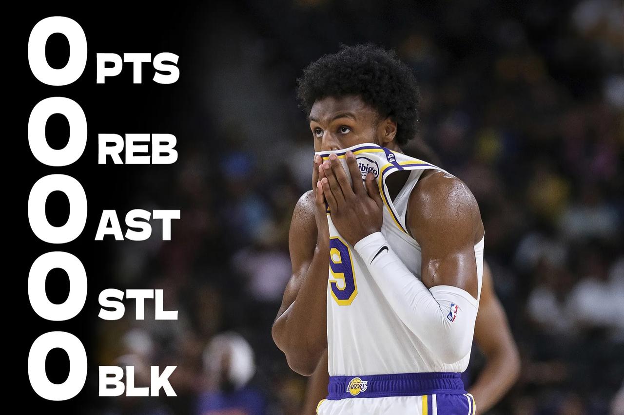 布朗尼用实际行动证明他打不了nba！
湖人对阵雄鹿的季前赛，
布朗尼上场6分钟，