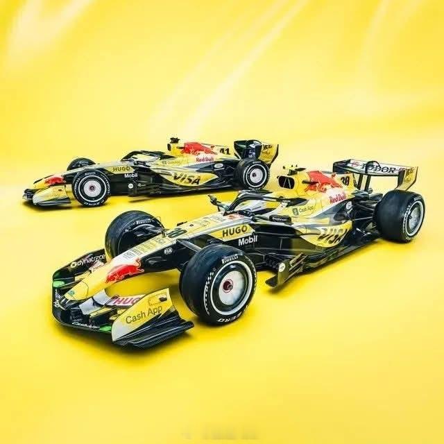 小红牛在f1 迈阿密站的涂装，这小黄牛还挺好看的 北京