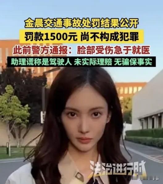 “金晨交通肇事逃逸”事件，终于有了官方定论。

家人们，那个闹得沸沸扬扬的“金晨