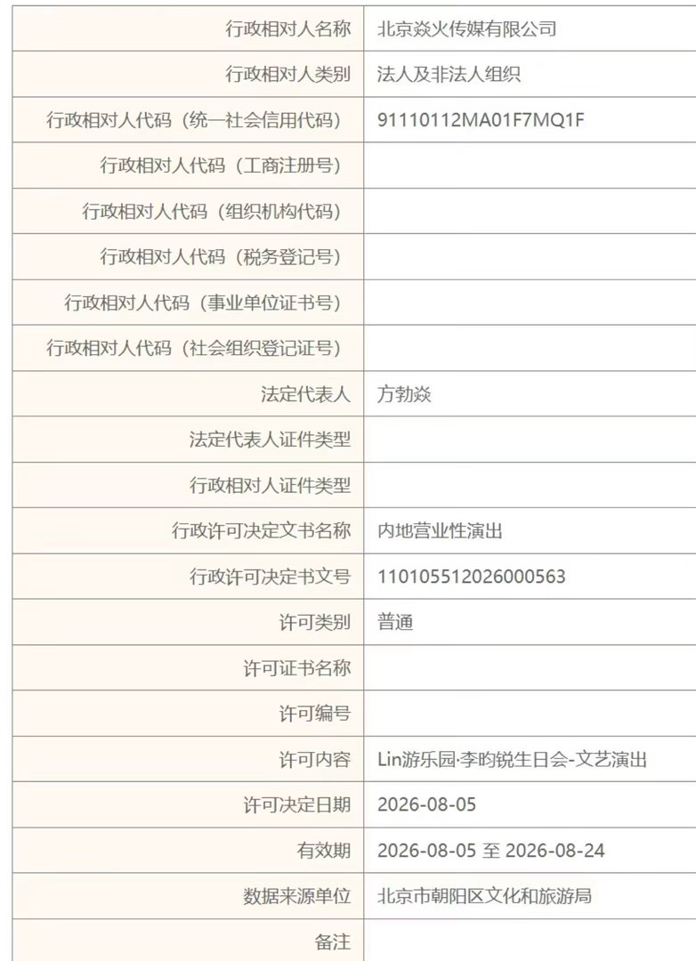 李昀锐生日会定档李昀锐北京生日会获批李昀锐北京生日会定档啦！期待小林🌲一起去呀