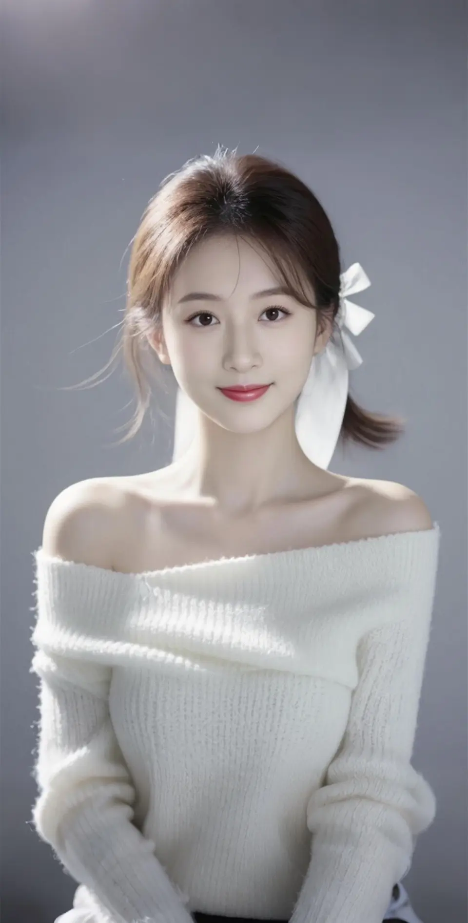 AI扩图 AI飘带甜美像