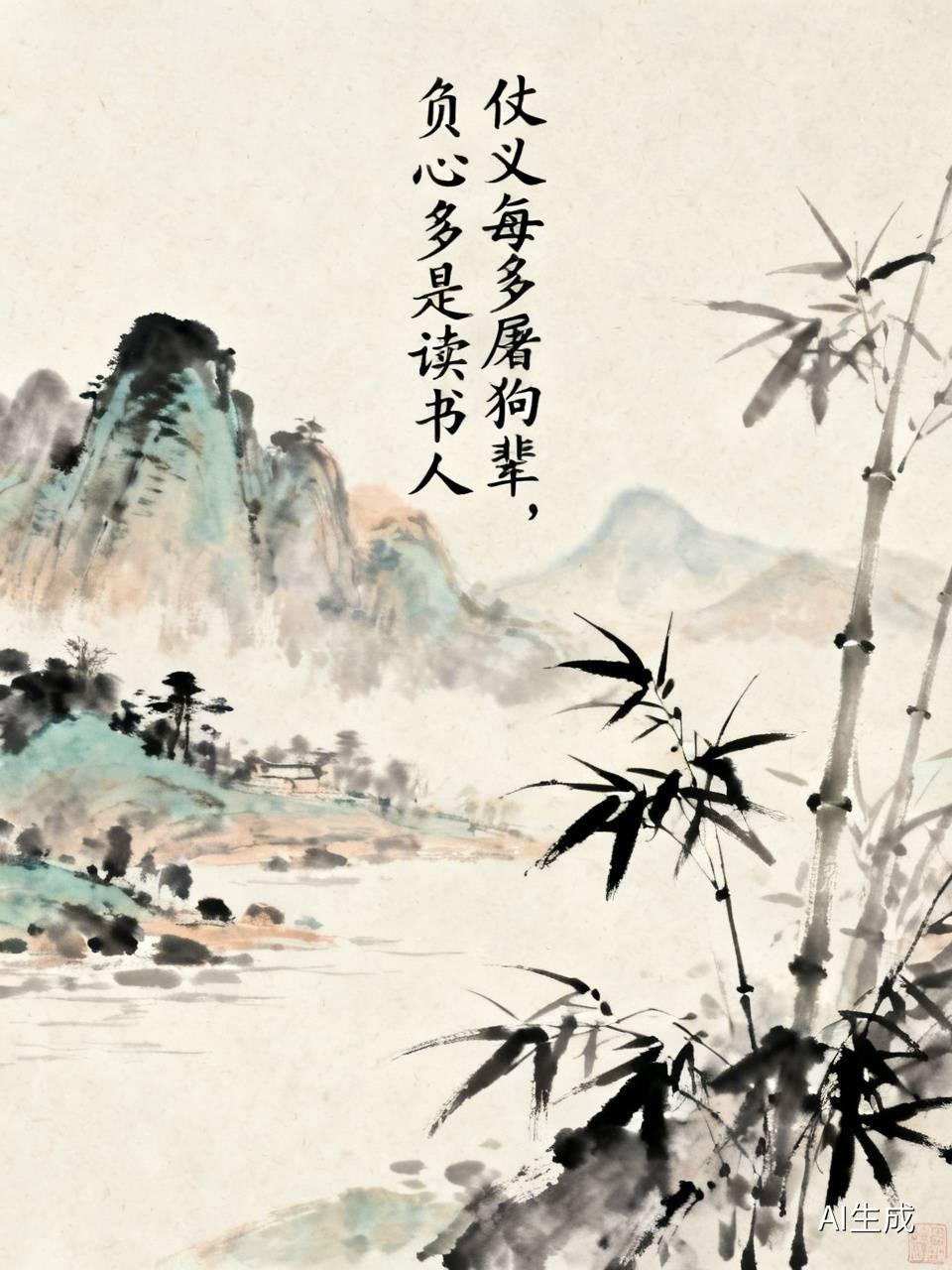 我想说:仗义每多屠狗辈，负心多是读书人。
[苦瓜]仗义每多屠狗辈，负心多是读书人