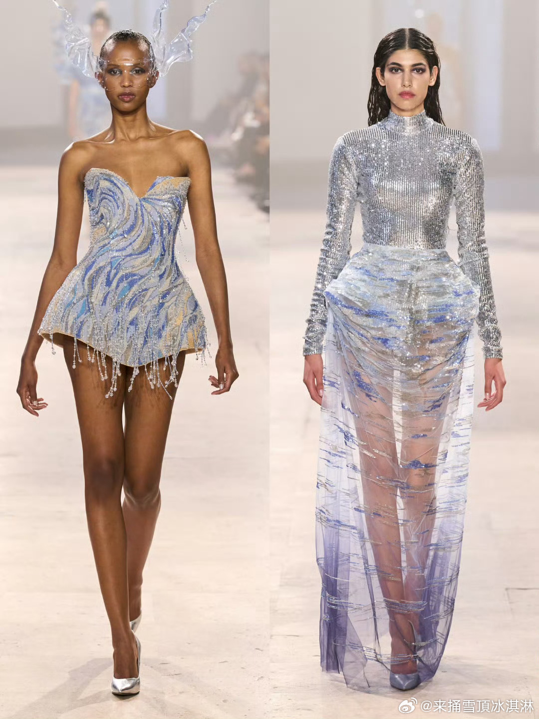 杨幂春夏高定叠穿杨幂两套高定叠穿看看 