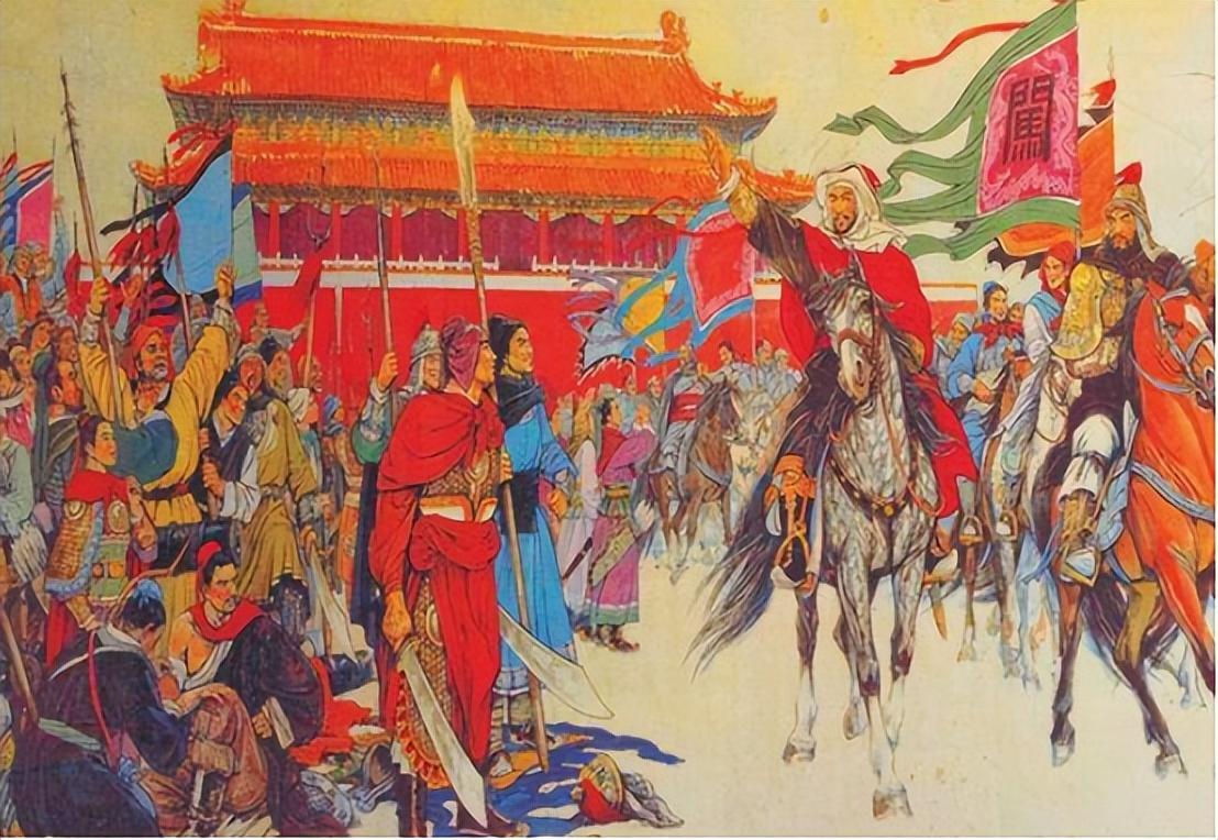 明朝灭亡时，他若是能早到三天，也许中国后三百年历史不是清朝
李自成出身贫苦，因不