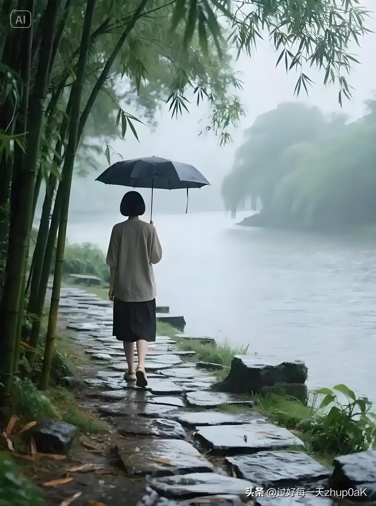 《雨中漫兴》
——明末清初·伍瑞隆
城南城北见烟波，
桃李阴阴芳草多。
风雨残春