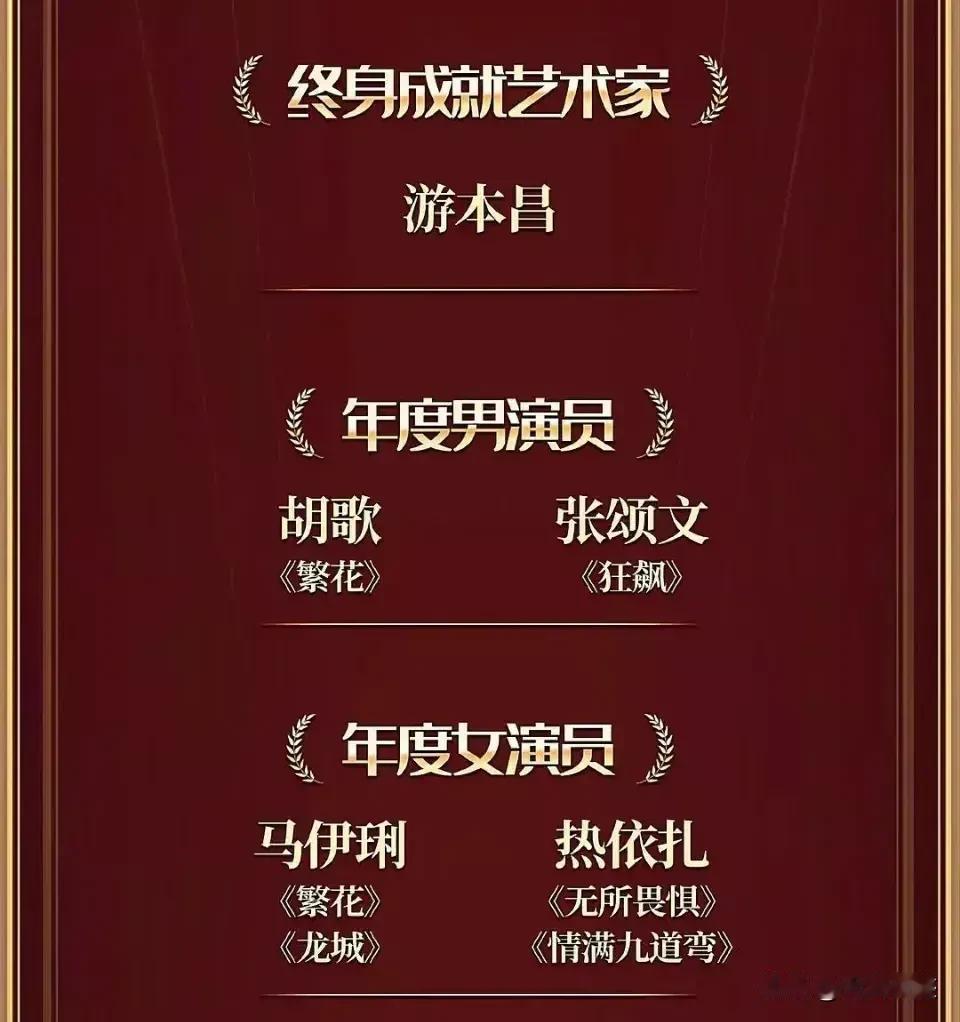 年度男演员的其中一位是不是写错了？怎么想我都觉得不可能是他。
这几年，胡歌真没有