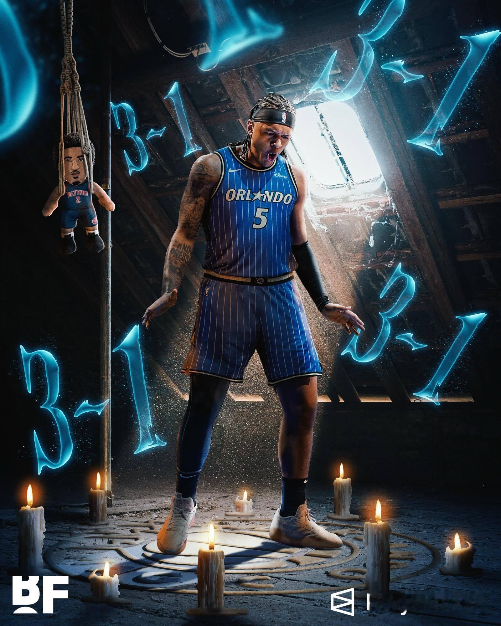 3-1！！首轮G4！魔术主场94-88战胜活塞！贝恩关键时刻太硬了，魔术再下一城