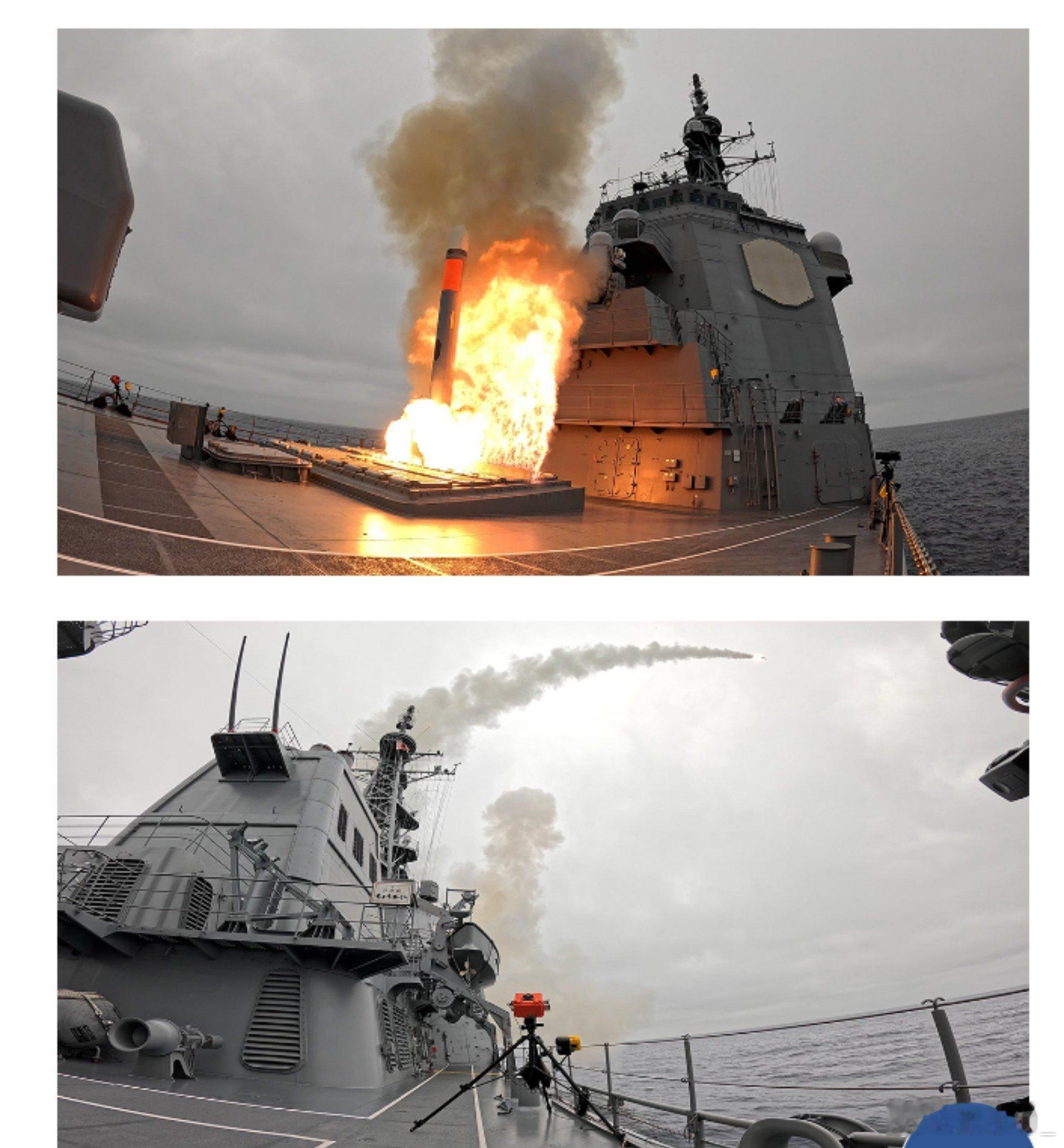 日本海自176“鸟海”号驱逐舰前天在美国西海岸首次实射战斧巡航导弹。此舰是去年9