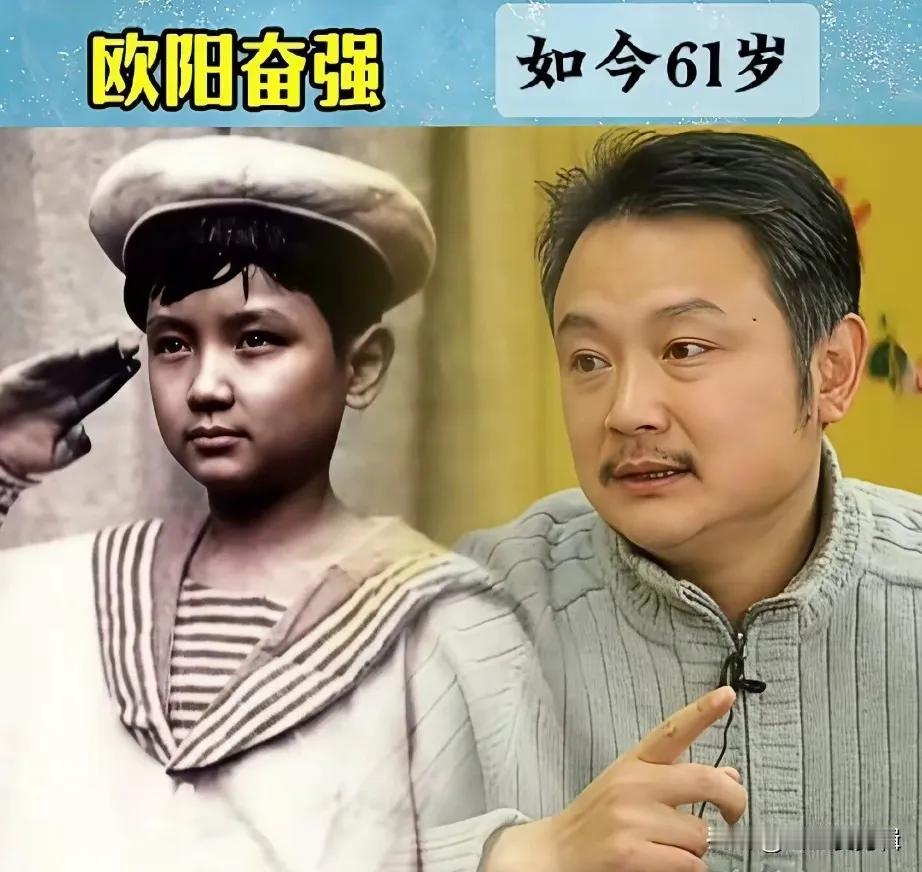 童星长大了
欧阳奋强小时候，脸上肉嘟嘟的，看上去淳朴可爱。
87版《红楼梦》中贾