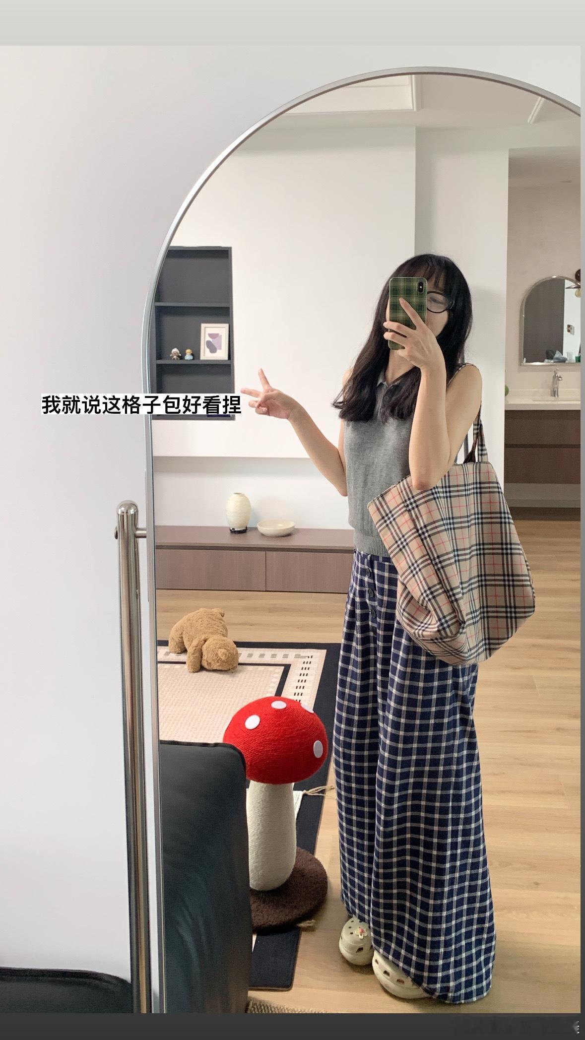 携格子帆布包亮个相📷 ​​​
