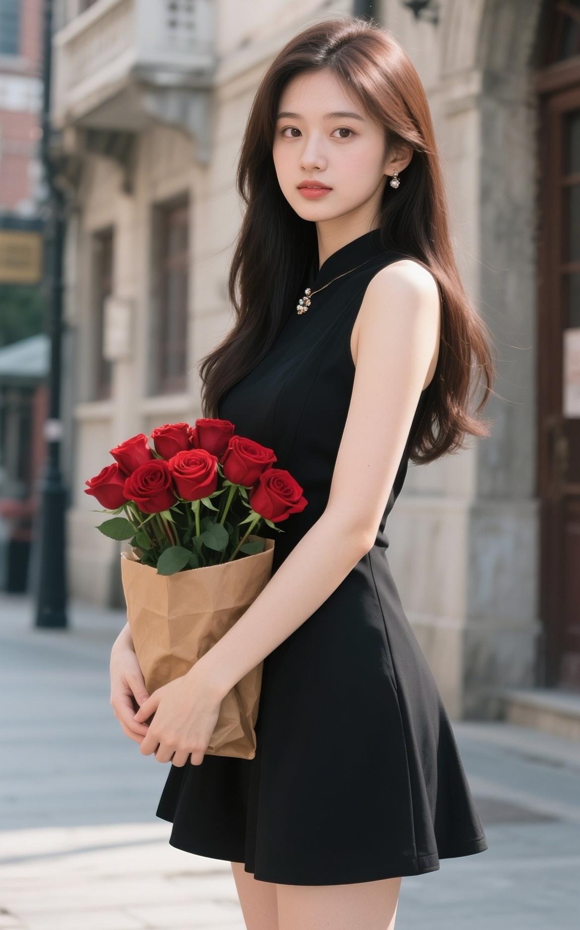 送我花的那个人，你出来抱个名，不然我哪知道你是谁啊？[捂脸]