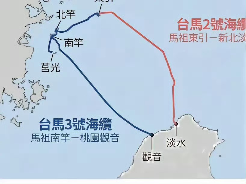 快讯！台岛与马祖间海底电缆全断！据报道，1月22日，连接台湾本岛与马祖的两条海底