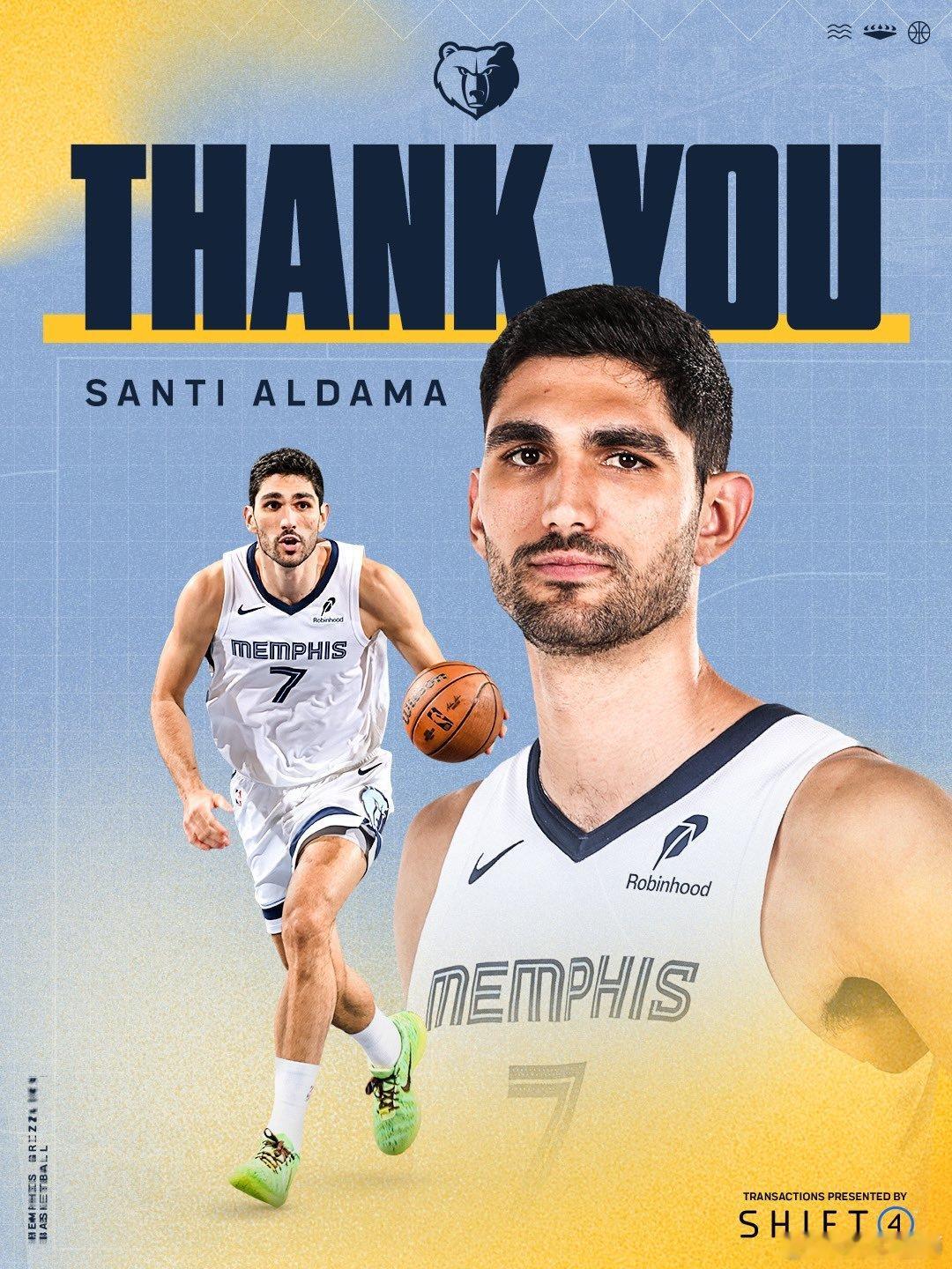 MFFL 灰熊官方发推。Thank you santialdama for 5 