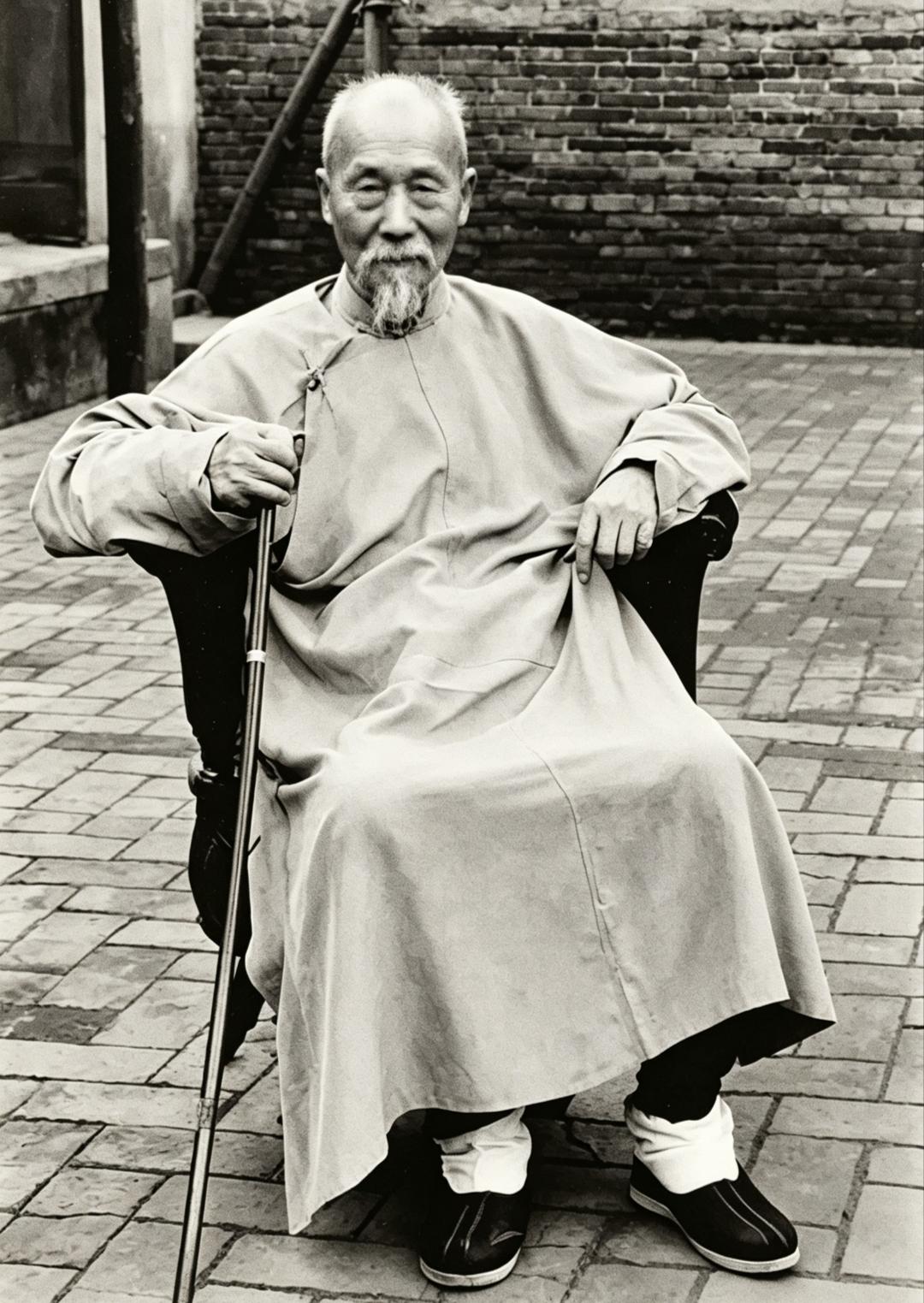 1900年，两广总督李鸿章在广州留影，此时他已经77岁高龄。不久奉命北上和列强谈