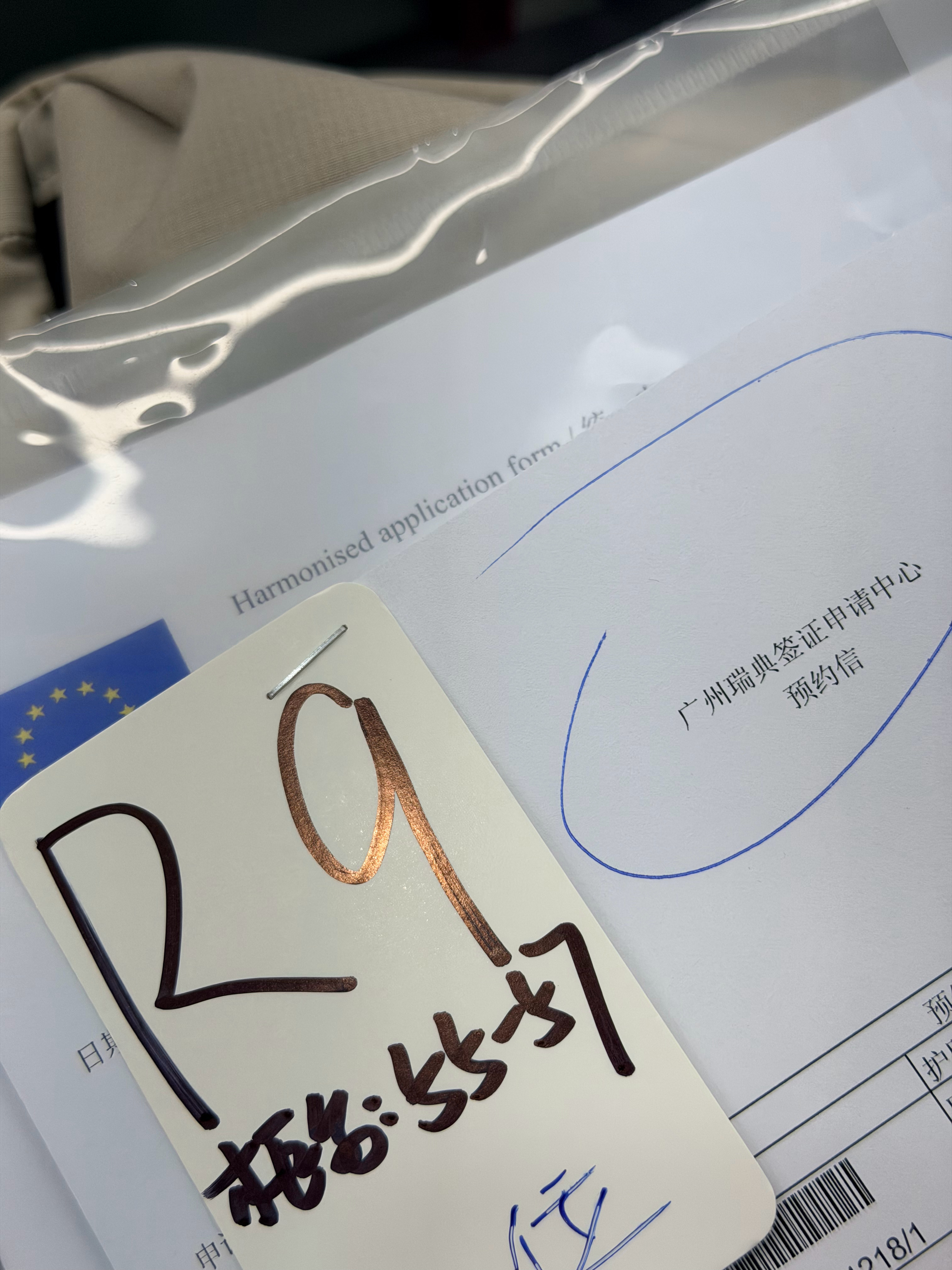 我来广州办瑞典签证一半是老年团，我就这么看着我的养老金在我面前跑